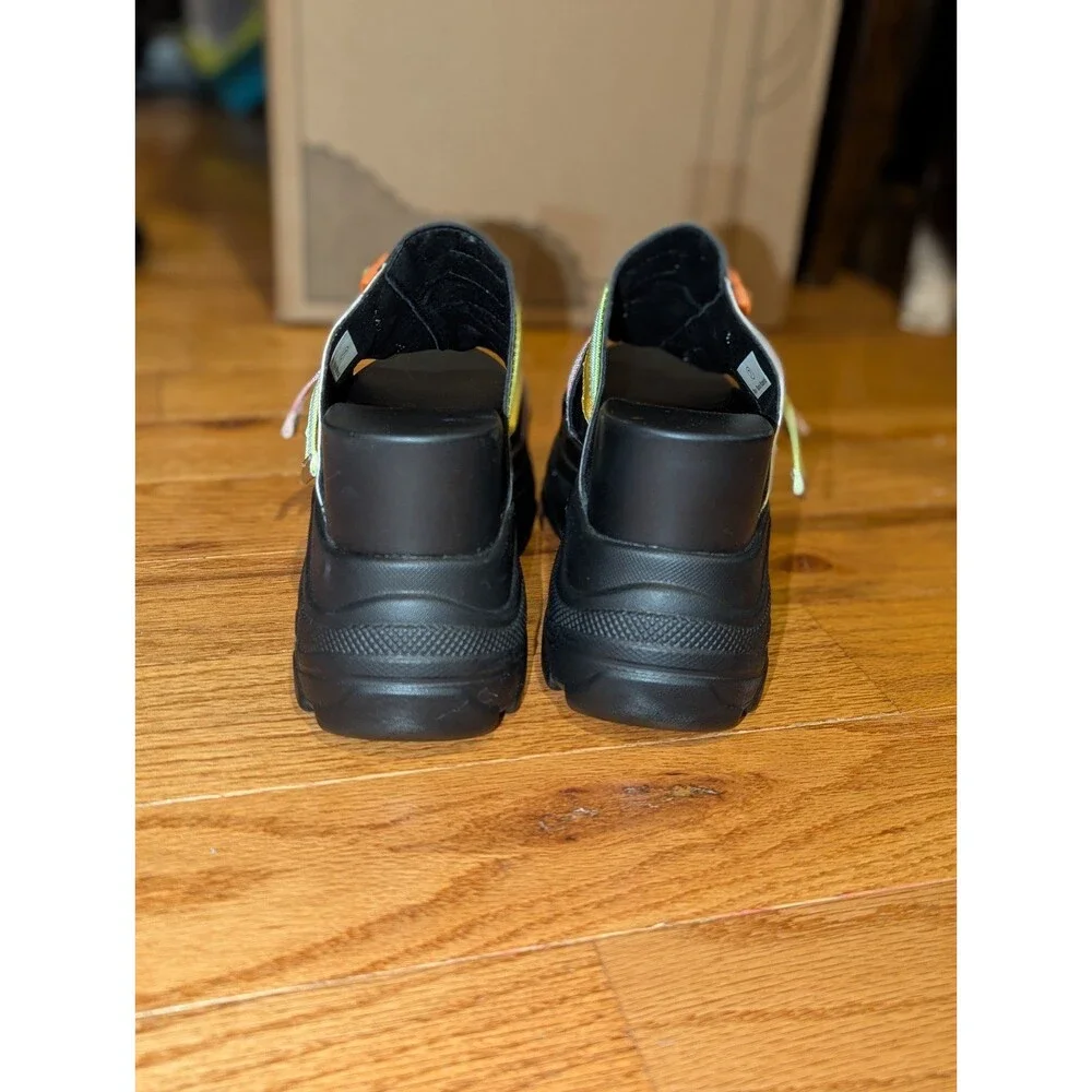 Y2K Festival Holographic‎ Platform Wedge Sandals Chunky Goth Rave Size 7